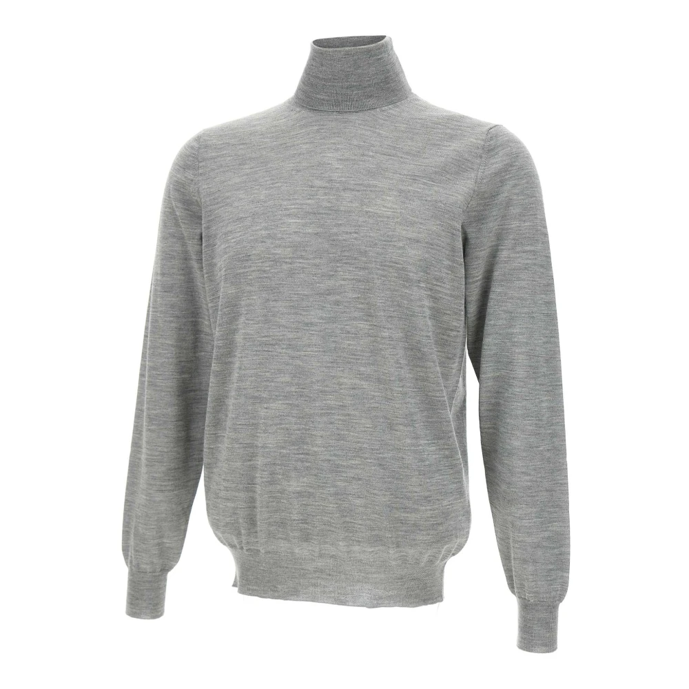 Filippo De Laurentiis Gray Superfine Wool 120'S Turtleneck - Male - Turtlenecks - 2XL - Knitwear