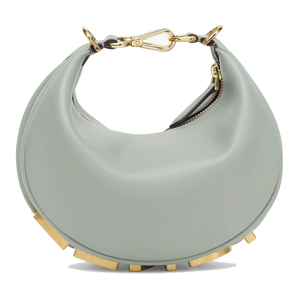 Fendi Vintage Groene Leren Crossbody Tas Green Dames