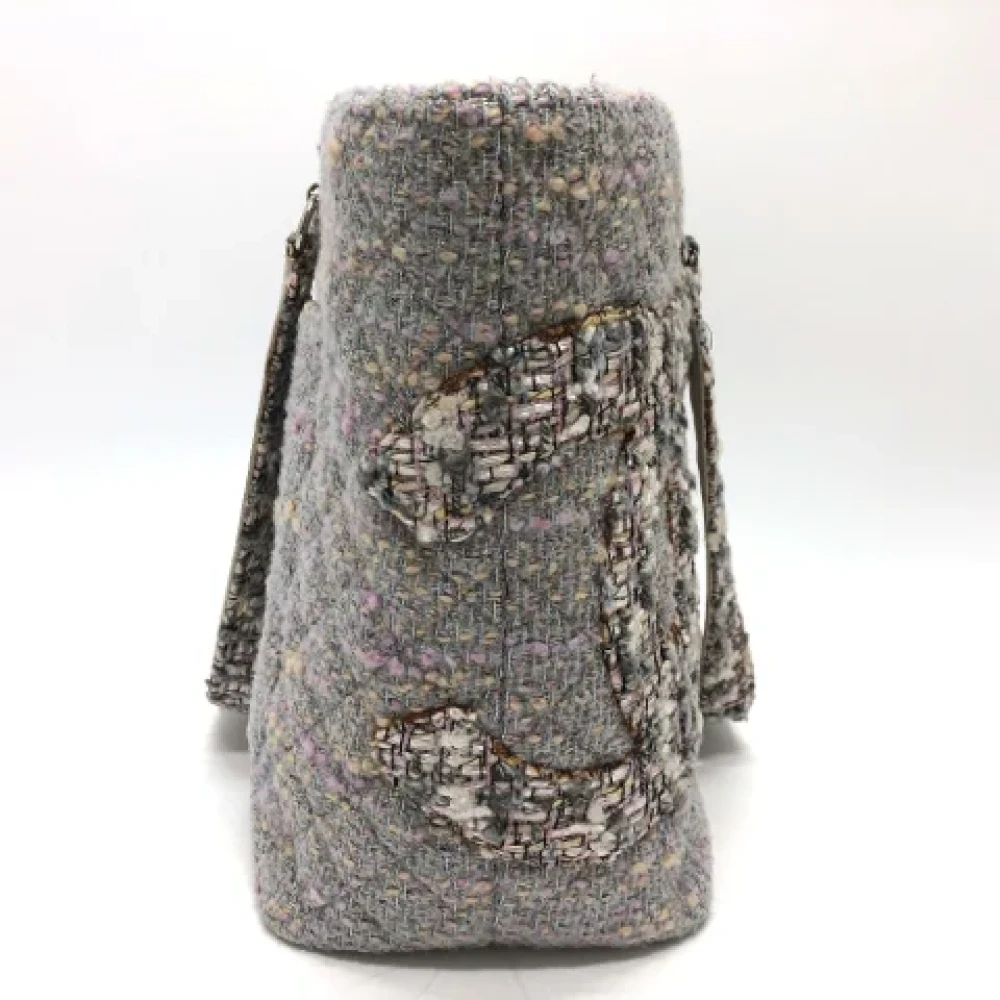 Chanel Vintage Pre-owned Fabric chanel-bags Gray Dames