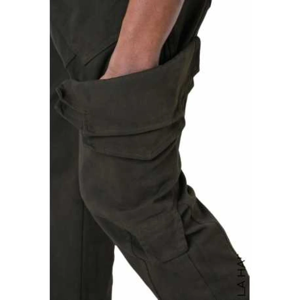 La Haine Inside Us Khaki Stretch Katoenen Cargo Broek Lm192 Green Heren