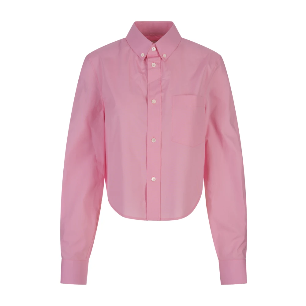 Marni Roze Katoenen Poplin Overhemd met Lange Mouwen Pink Dames