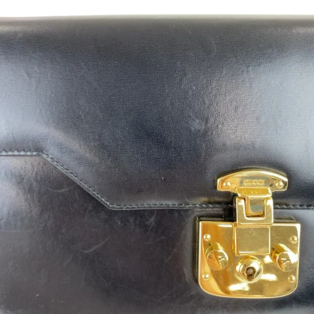 Gucci Vintage Pre-owned Leather gucci-bags Black Dames