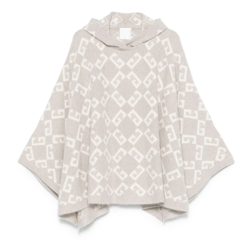 Givenchy Poncho met Capuchon Beige Dames