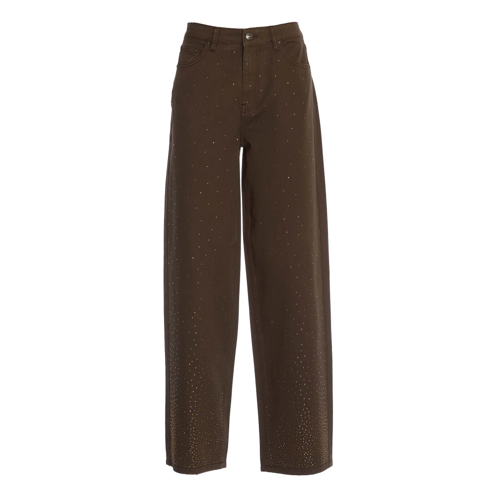 Rotate Birger Christensen Lichtgrijze Gebreide Kleding Aw24 Brown Dames