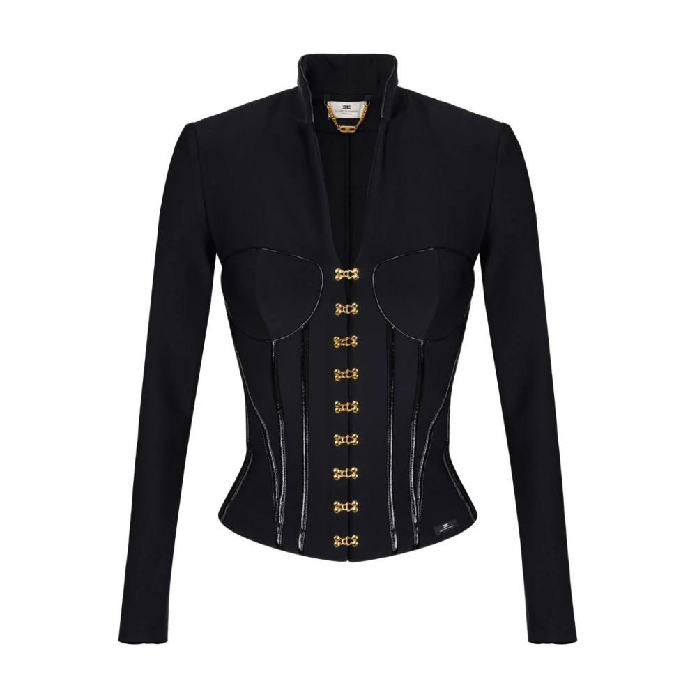 Elisabetta Franchi Women's Black Chic Nero Jacket Aw25