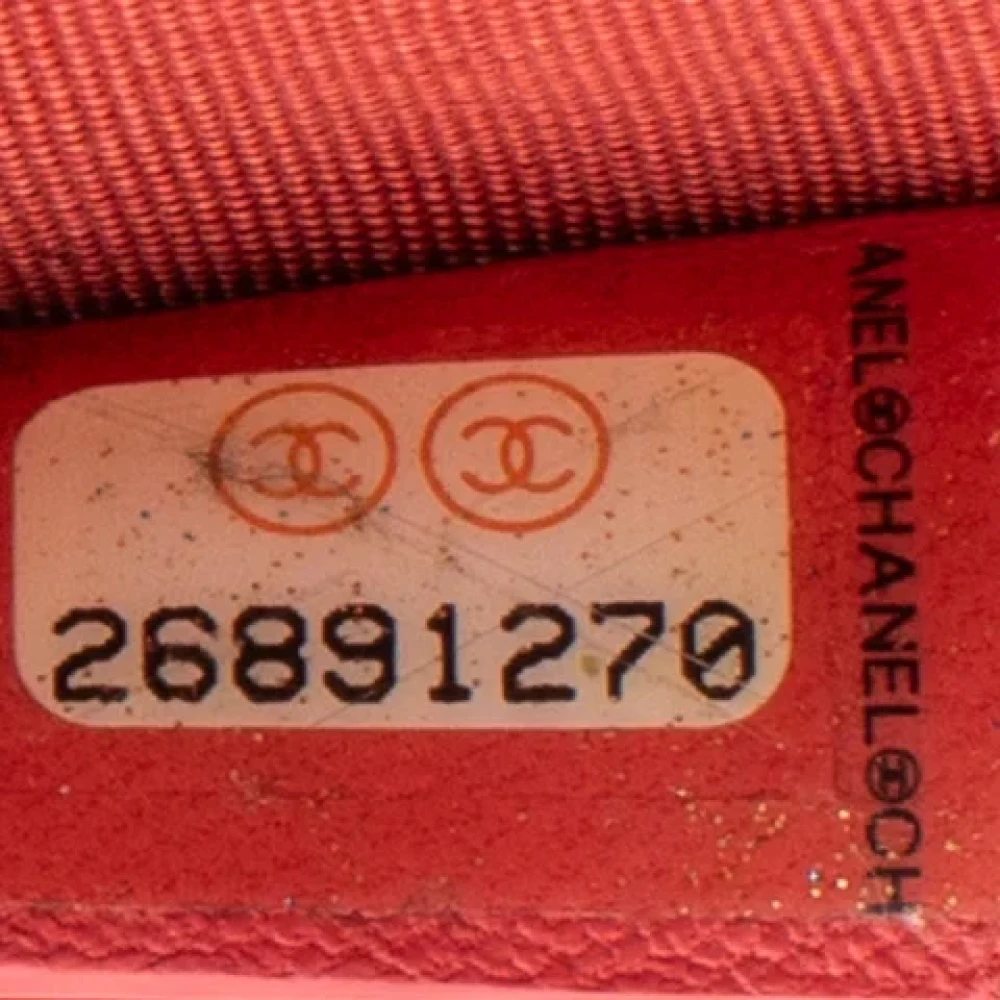 Chanel Vintage Pre-owned Leather chanel-bags Orange Dames