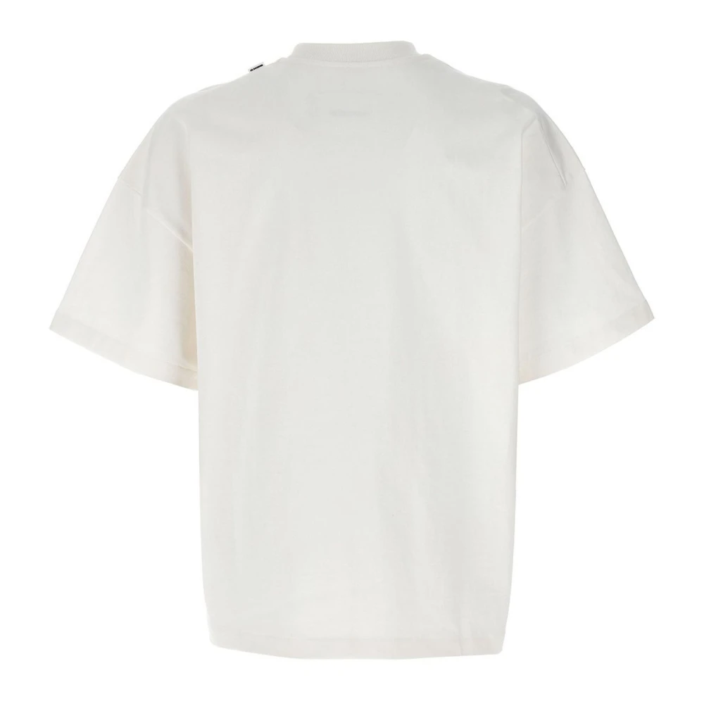 Jil Sander Witte Katoenen T-shirt met Logolabel White Heren