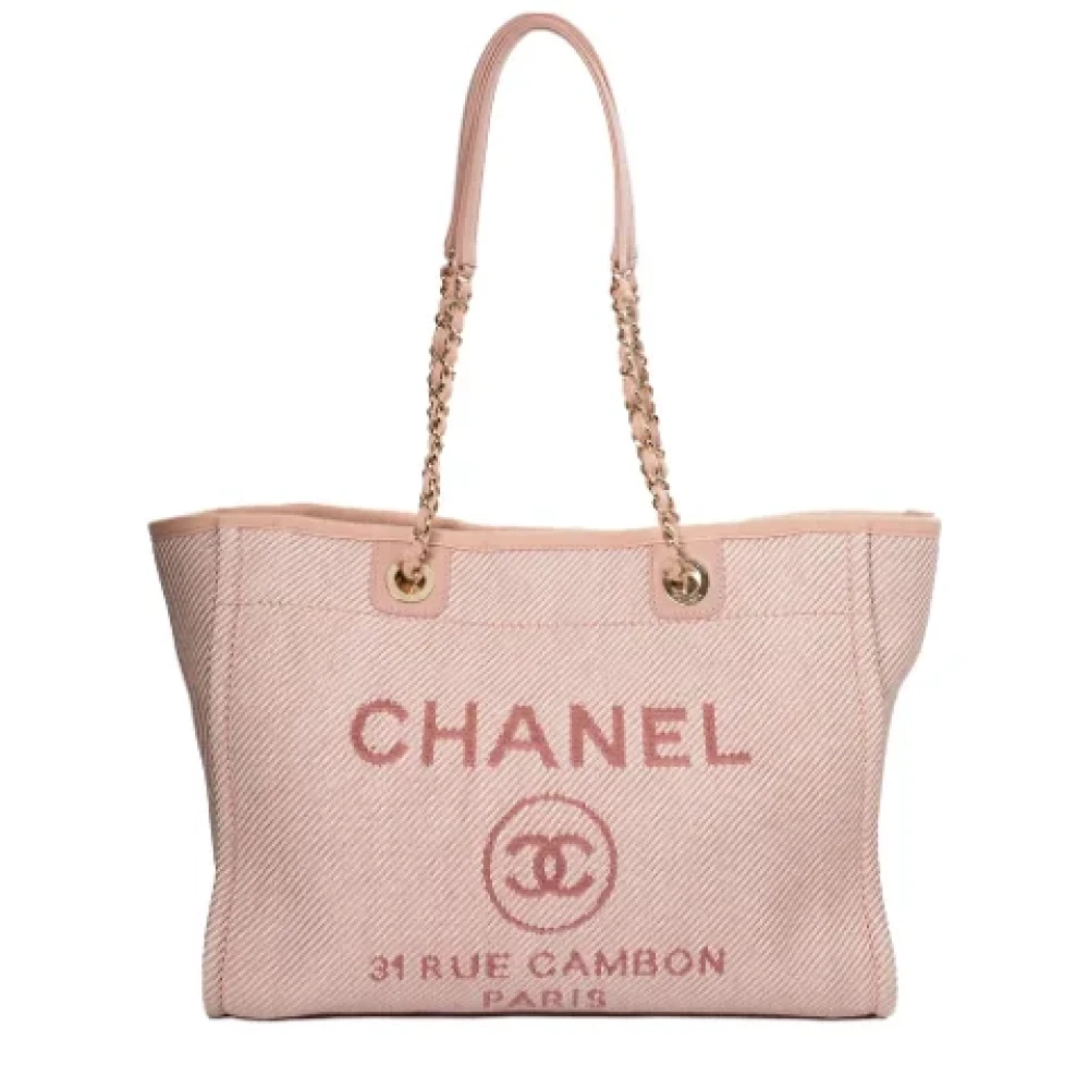 Chanel Vintage Pre-owned Canvas chanel-bags Pink Dames