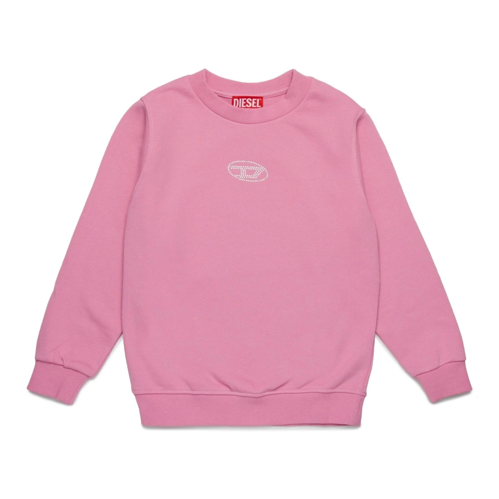 Diesel , Kids Sweatshirts, Female, Pink, 4 Y, Pink Oval D Sweatshirt