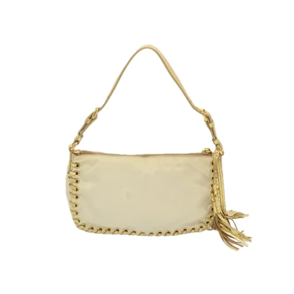 Prada Vintage Pre-owned Nylon home-office Beige Dames