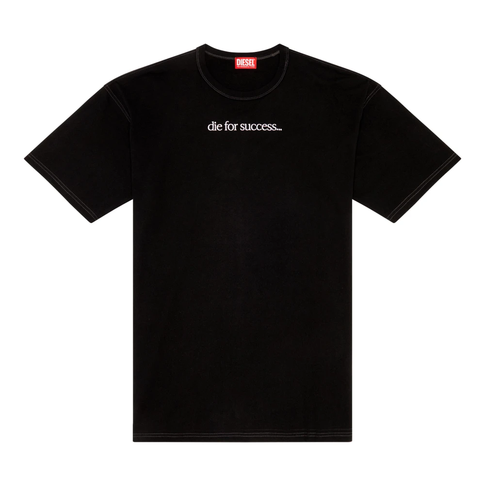 Diesel T-shirt med Die For Success broderi Black, Herr