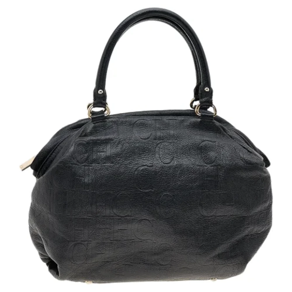 Carolina Herrera Pre-owned Leather handbags Black Dames