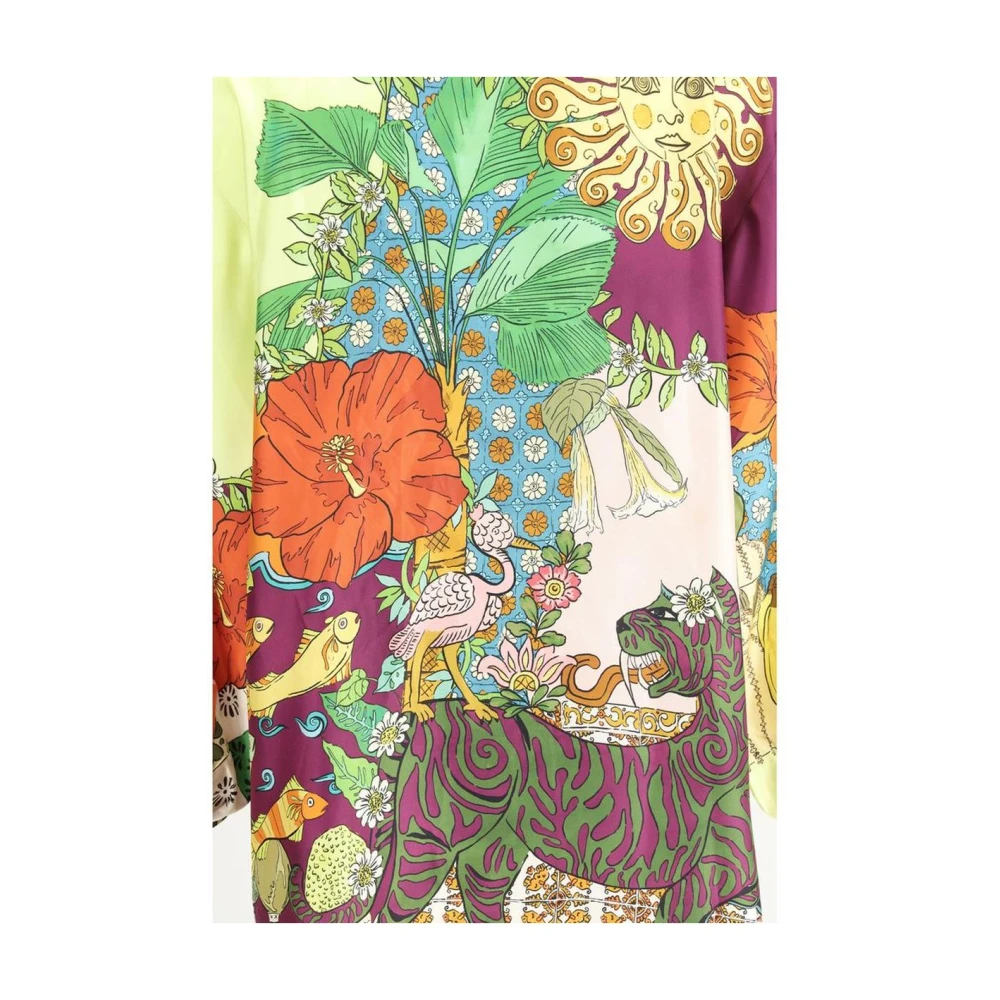 Alemais Bloemen zijden overhemd relaxte pasvorm Multicolor Dames