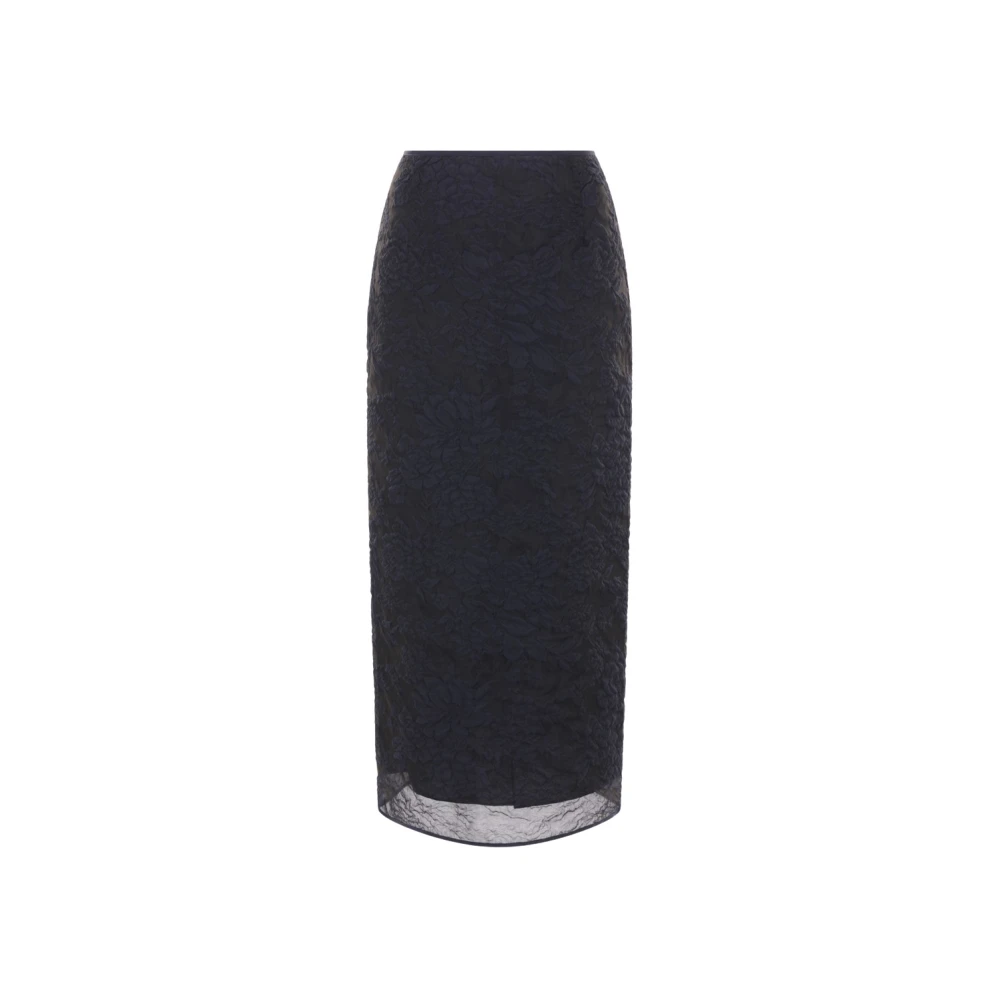 Cecilie Bahnsen Navy Blue Midi Rok Blue Dames