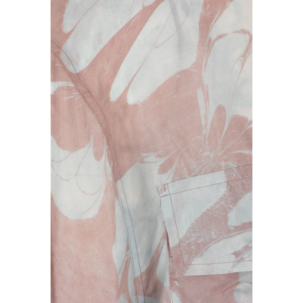 Dries Van Noten Oversized Bloemen Zijden Shirt Multicolor Heren