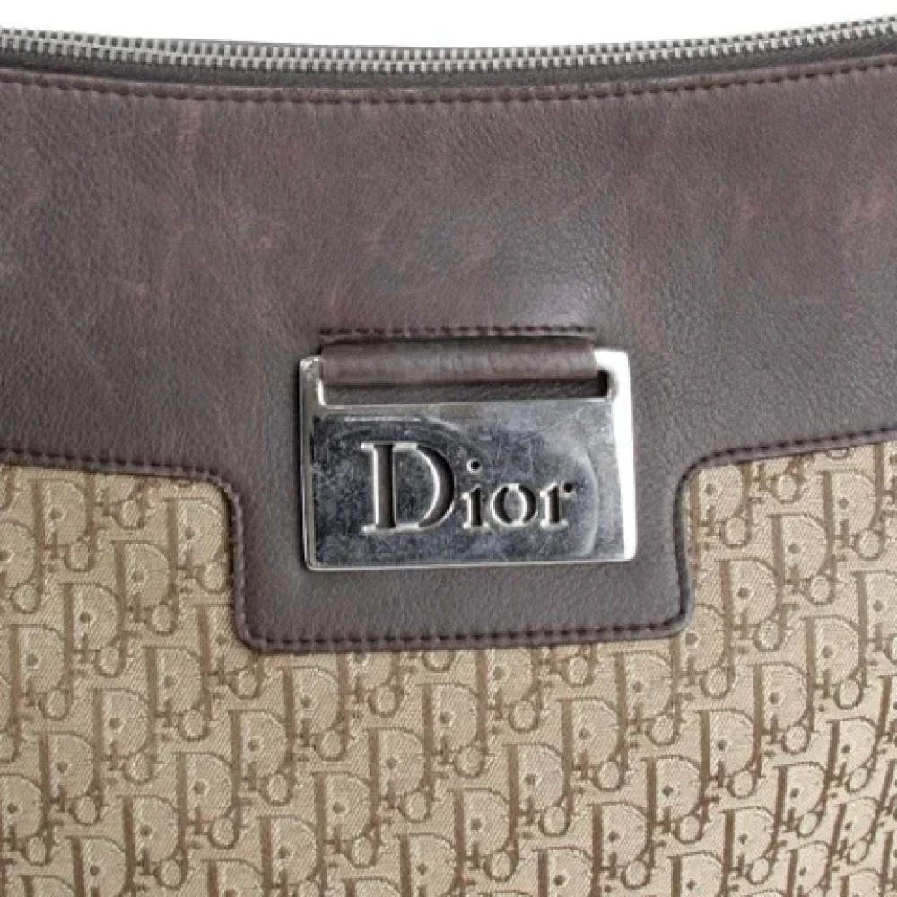 Dior Vintage Pre-owned Canvas shoulder-bags Brown Dames