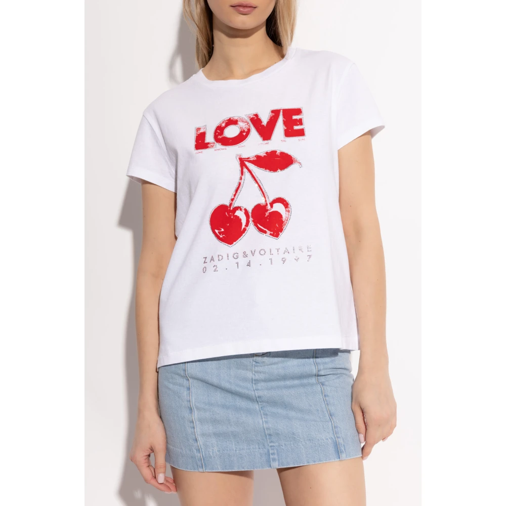 Zadig & Voltaire T-shirt Walk White Dames