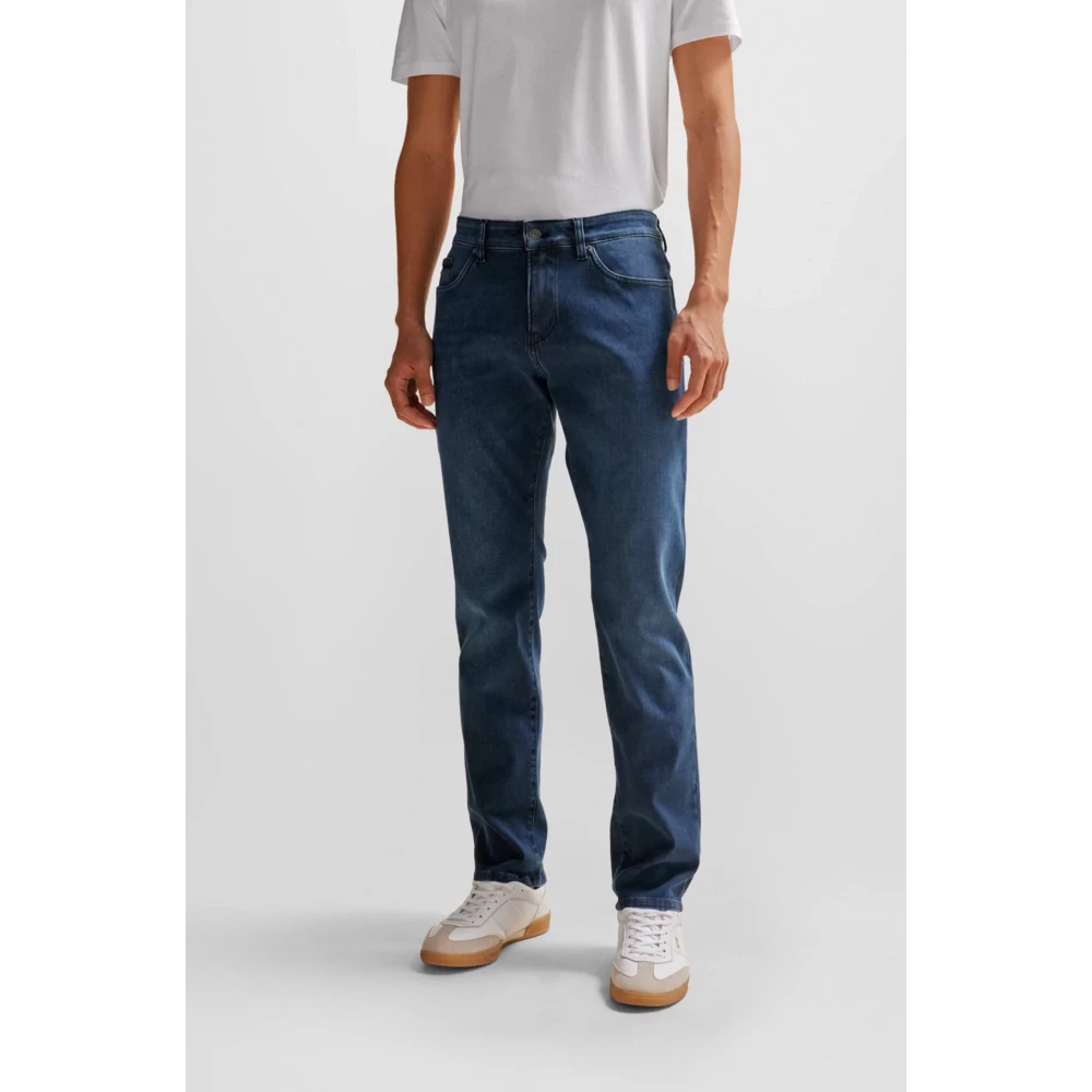 Hugo Boss Slim Fit Regular Rise Blauwe Denim Jeans Blue Heren