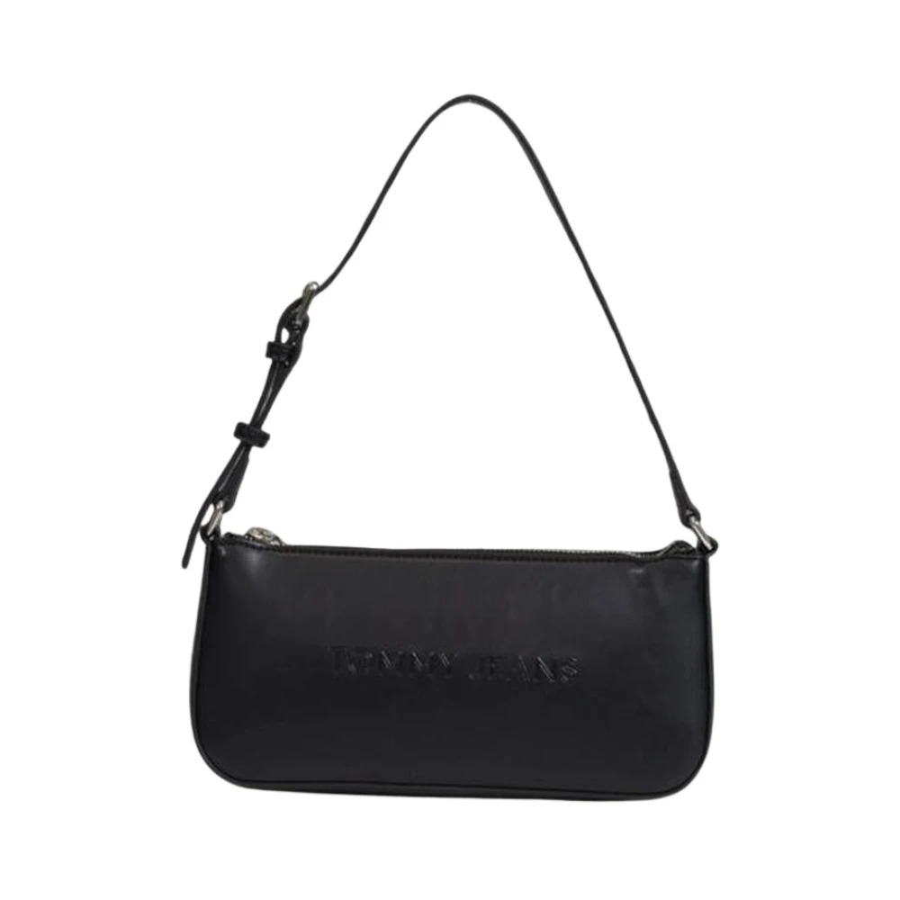 Tommy Hilfiger Stijlvolle Polyethyleen Handtas voor Vrouwen Black Dames