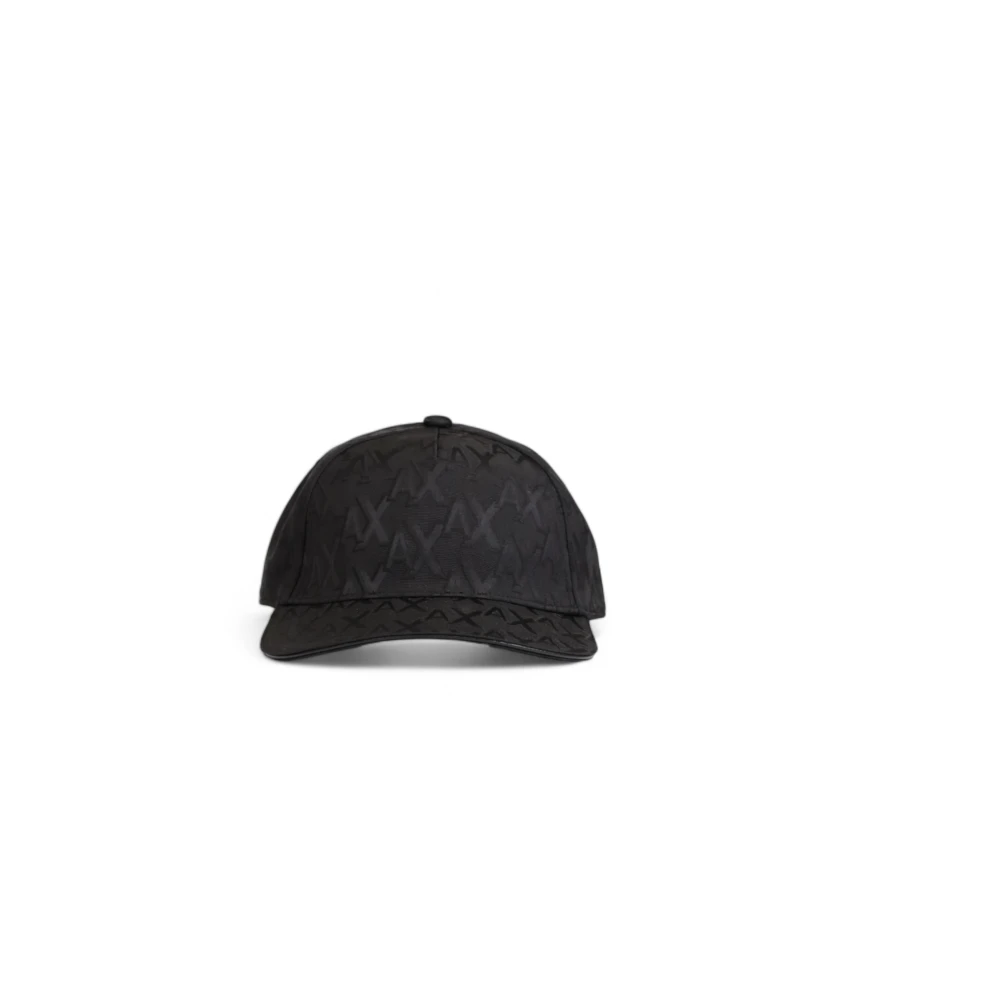 Armani Exchange Mannen Hoeden Herfst Winter Collectie Polyester Black Heren