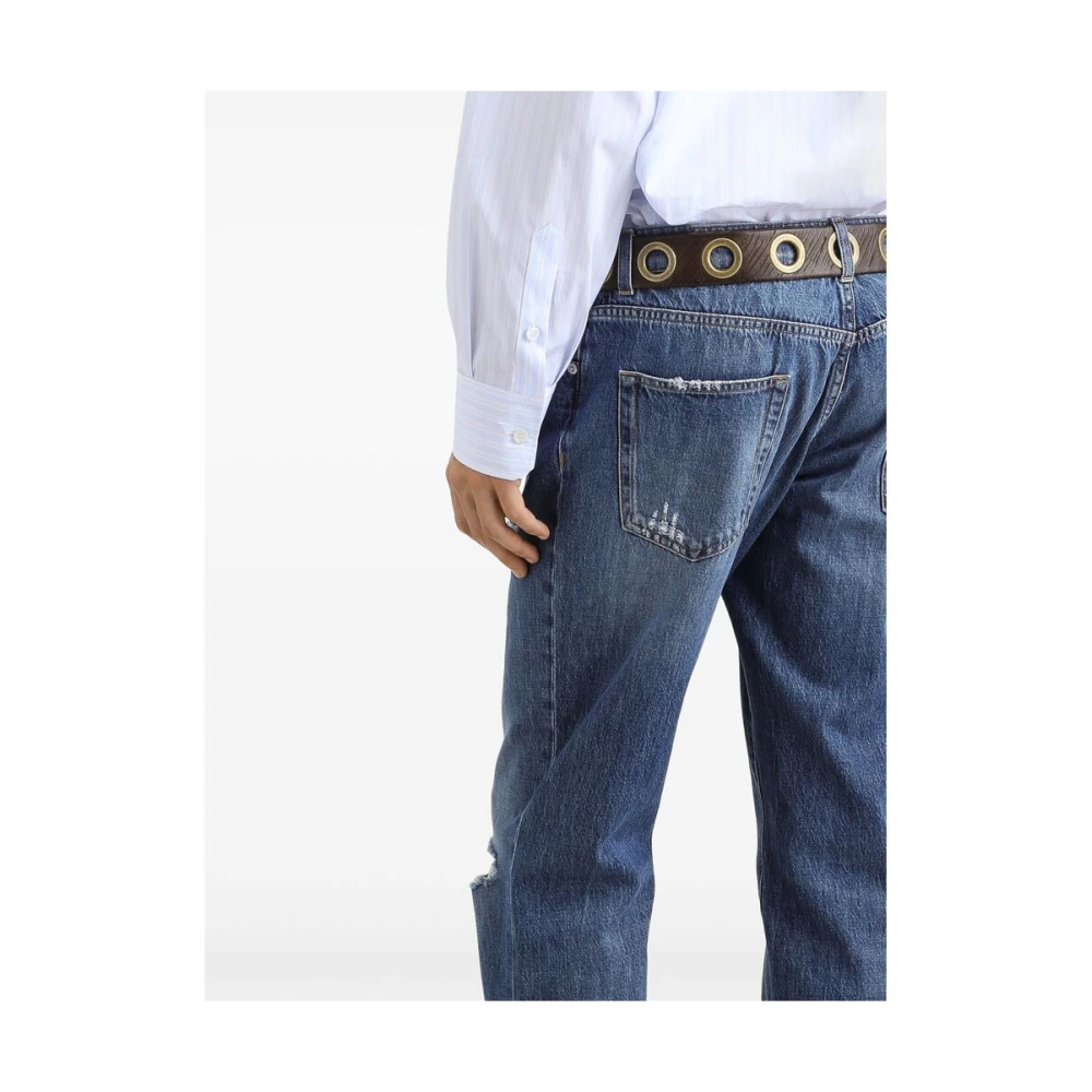 Dolce & Gabbana Indigo Blauwe Klassieke Five-Pocket Jeans Blue Heren