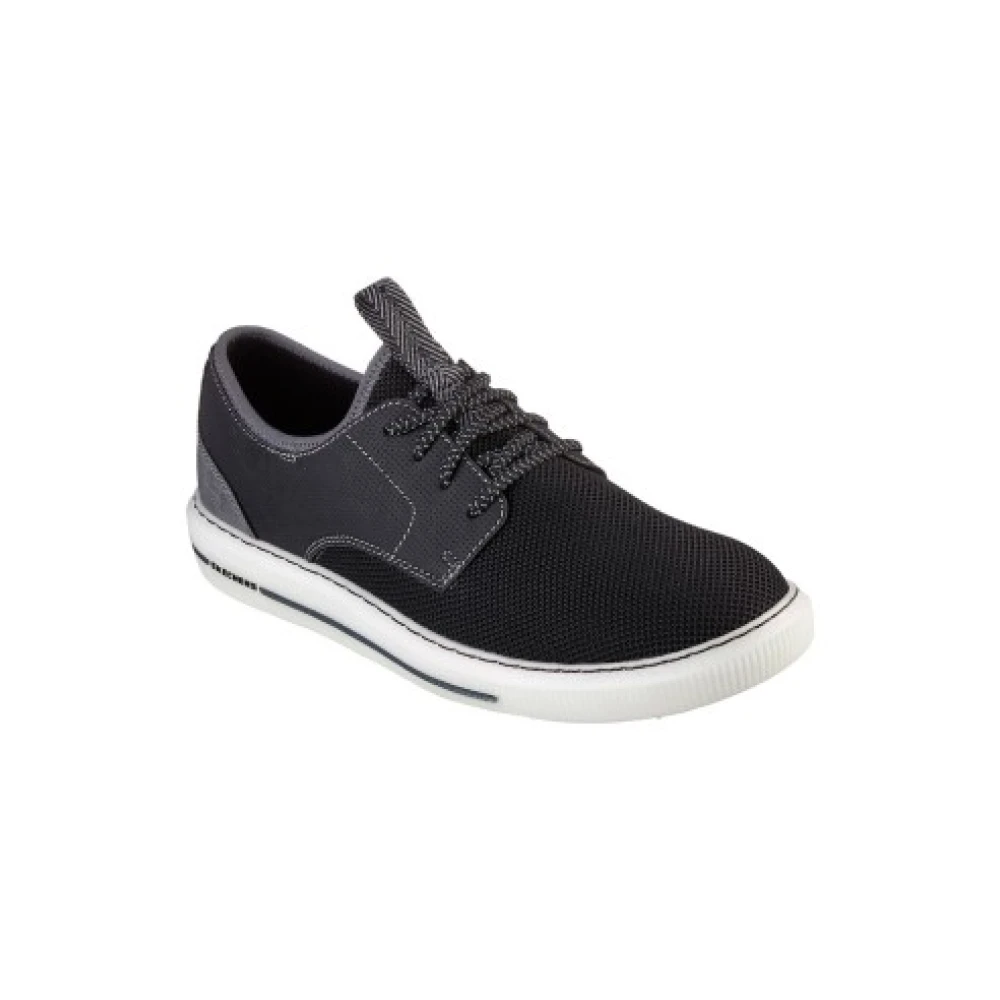 Skechers Elastische gebreide instappers voor heren Black Heren