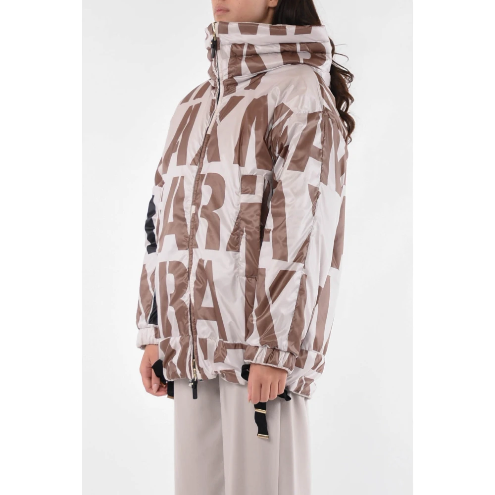Max Mara Omkeerbare Greenlo Jas met Capuchon White Dames