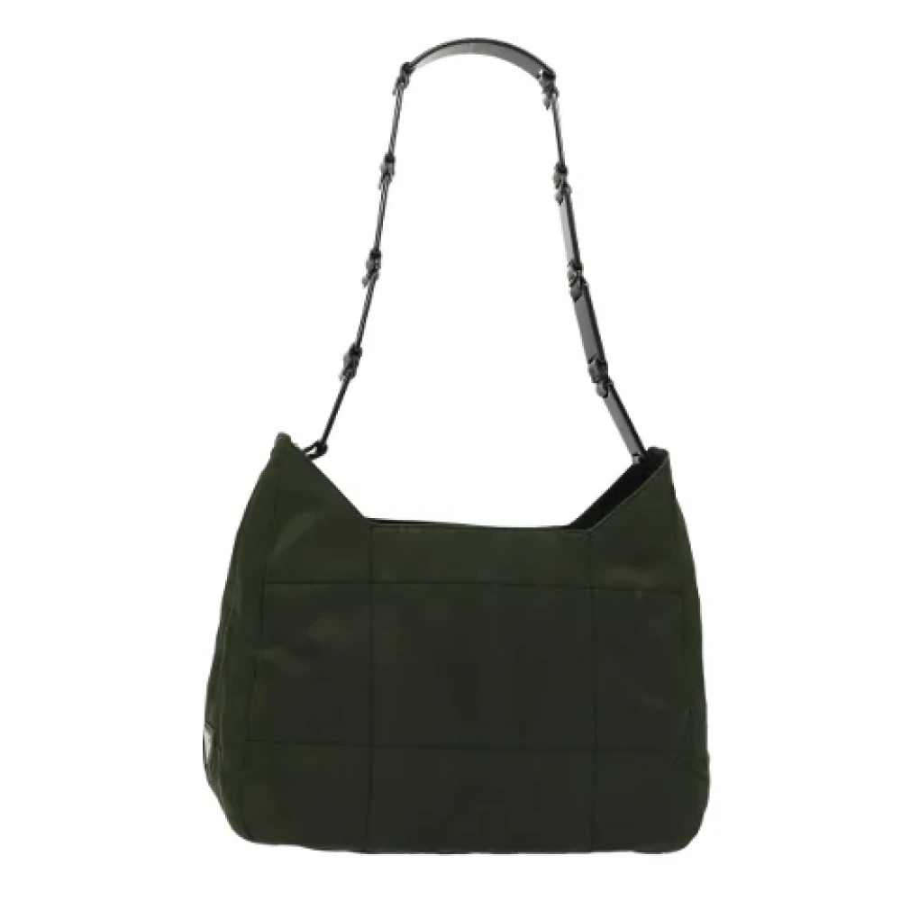 Prada Vintage Pre-owned Nylon prada-bags Green Dames