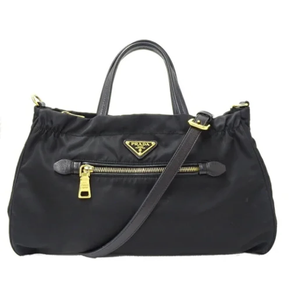 Prada Vintage Pre-owned Nylon prada-bags Black Dames