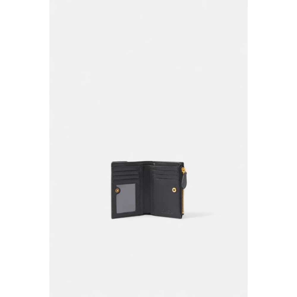 pinko Multifunctionele leren portemonnee Black Dames