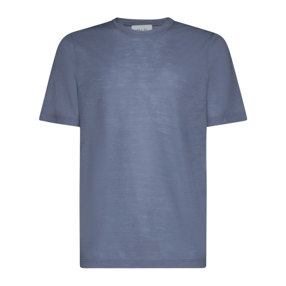 D4.0 Wollen Crew-neck T-shirt Lichtblauw Blue Heren