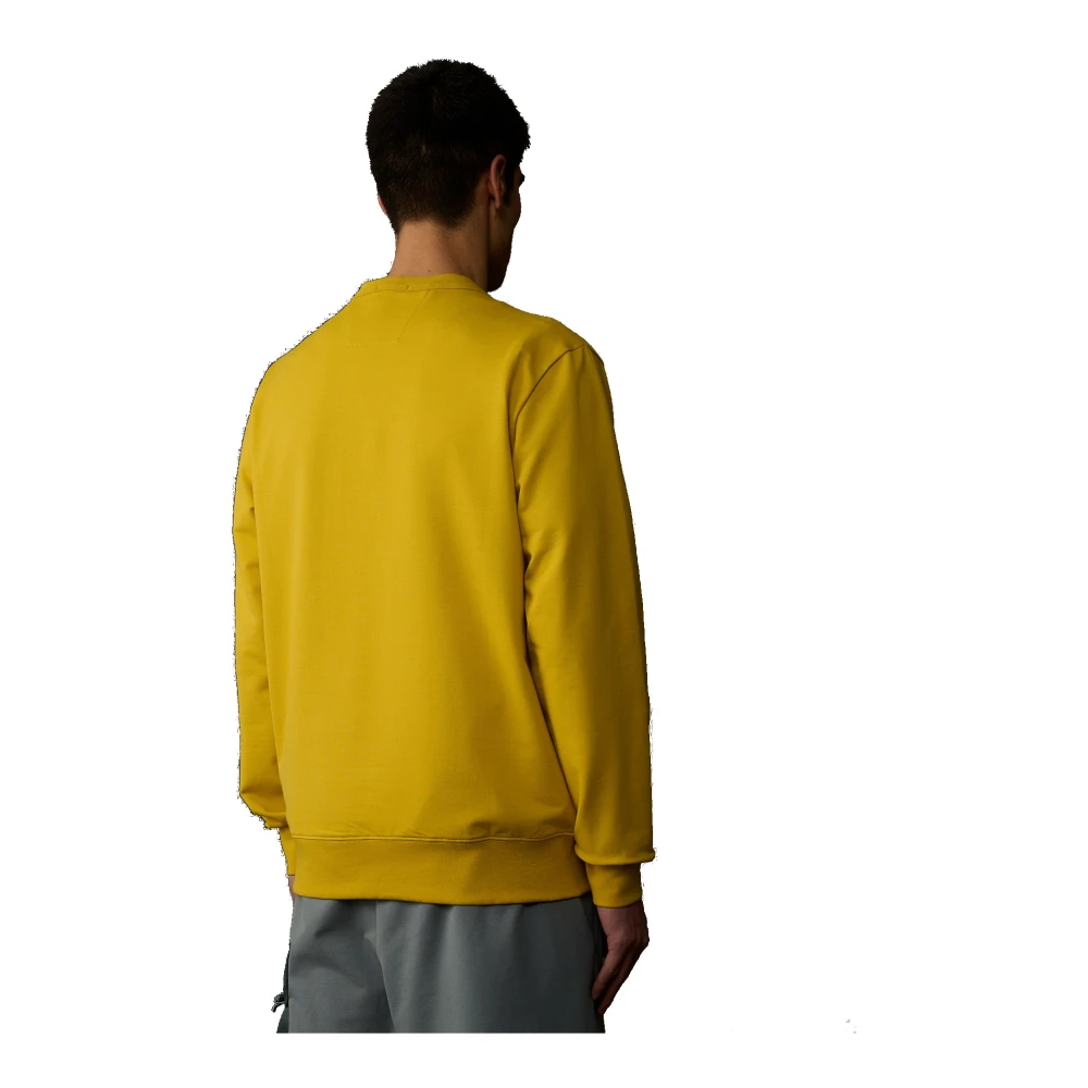 C.P. Company Geribbelde Crewneck Fleece Sweater Yellow Heren