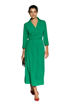 Crepe Midi Dress