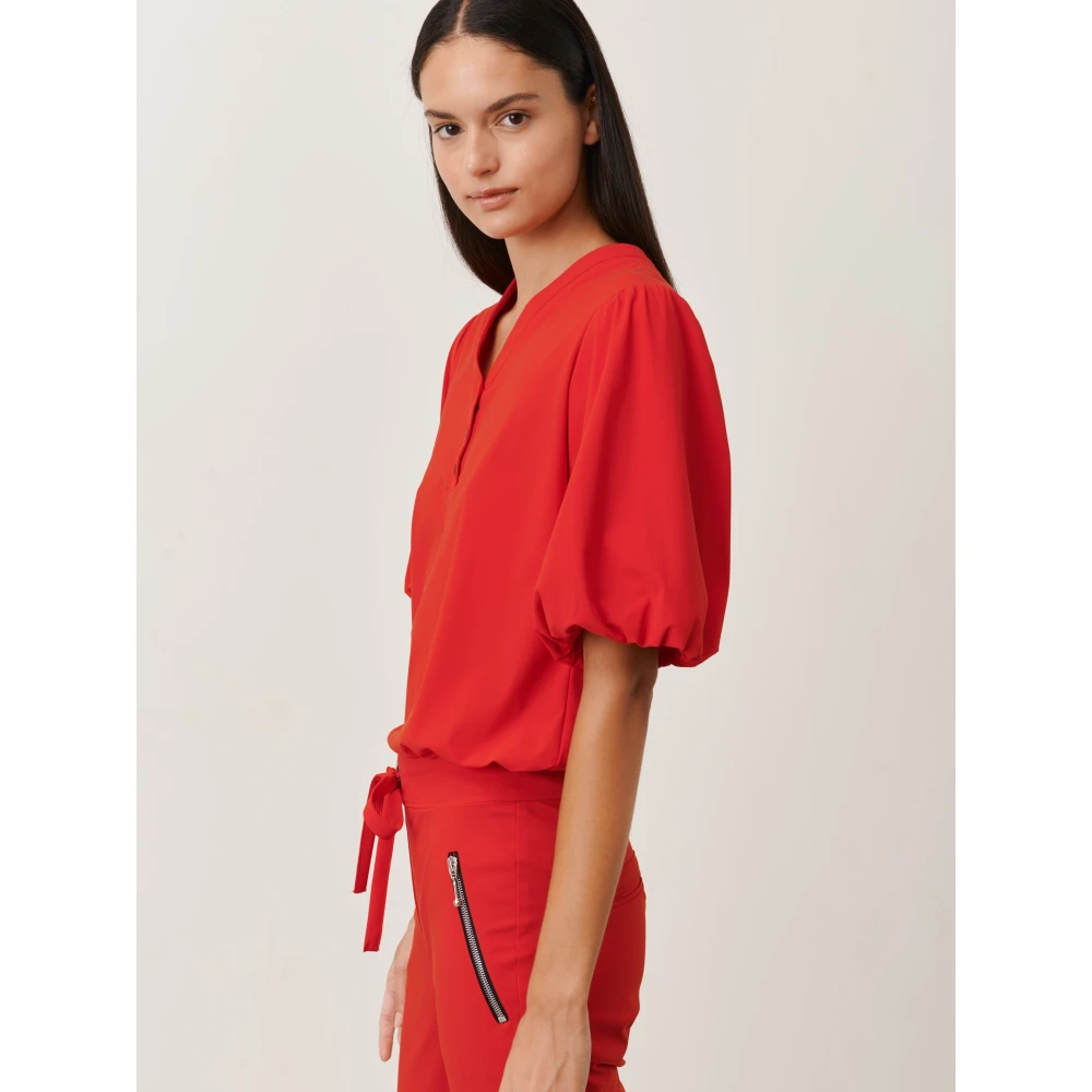 Jane Lushka Stijlvolle Ava Top in Rood Red Dames
