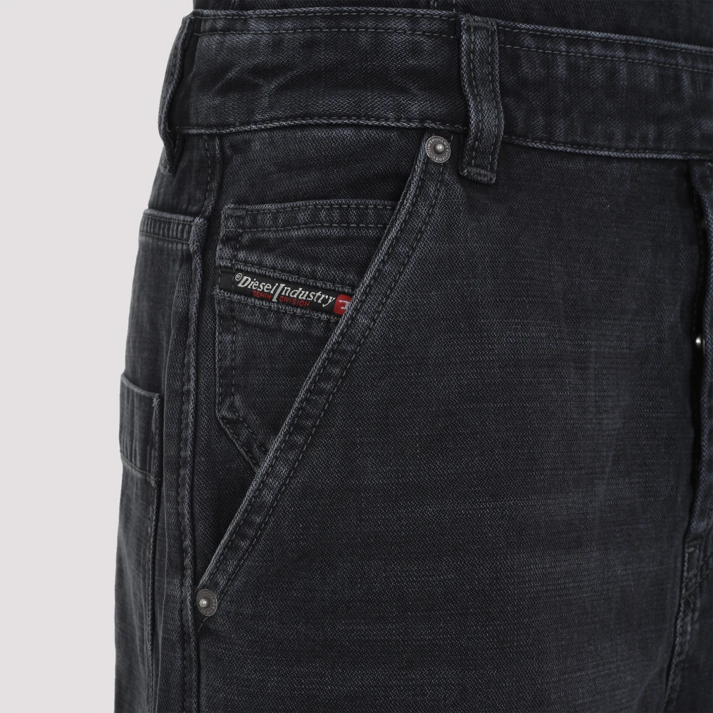 Diesel Zwarte Denim Top Blue Dames