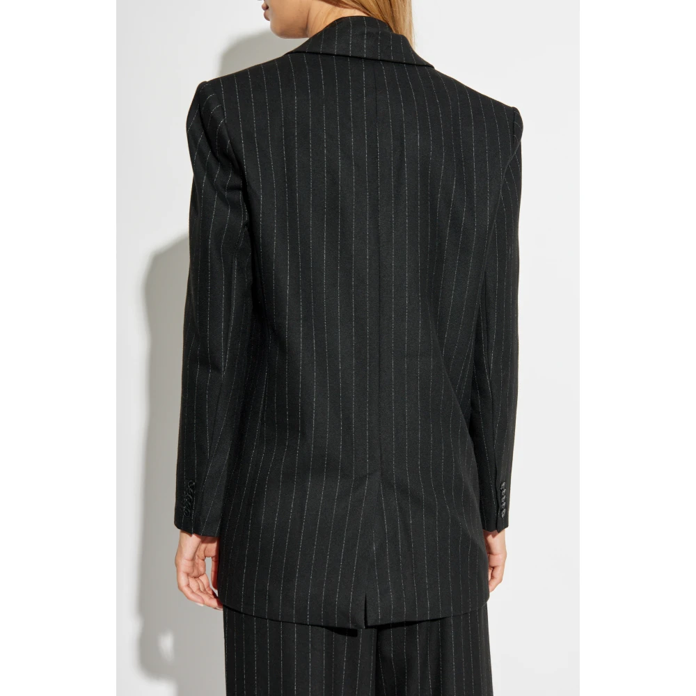 Munthe Blazer met gestreept patroon Black Dames