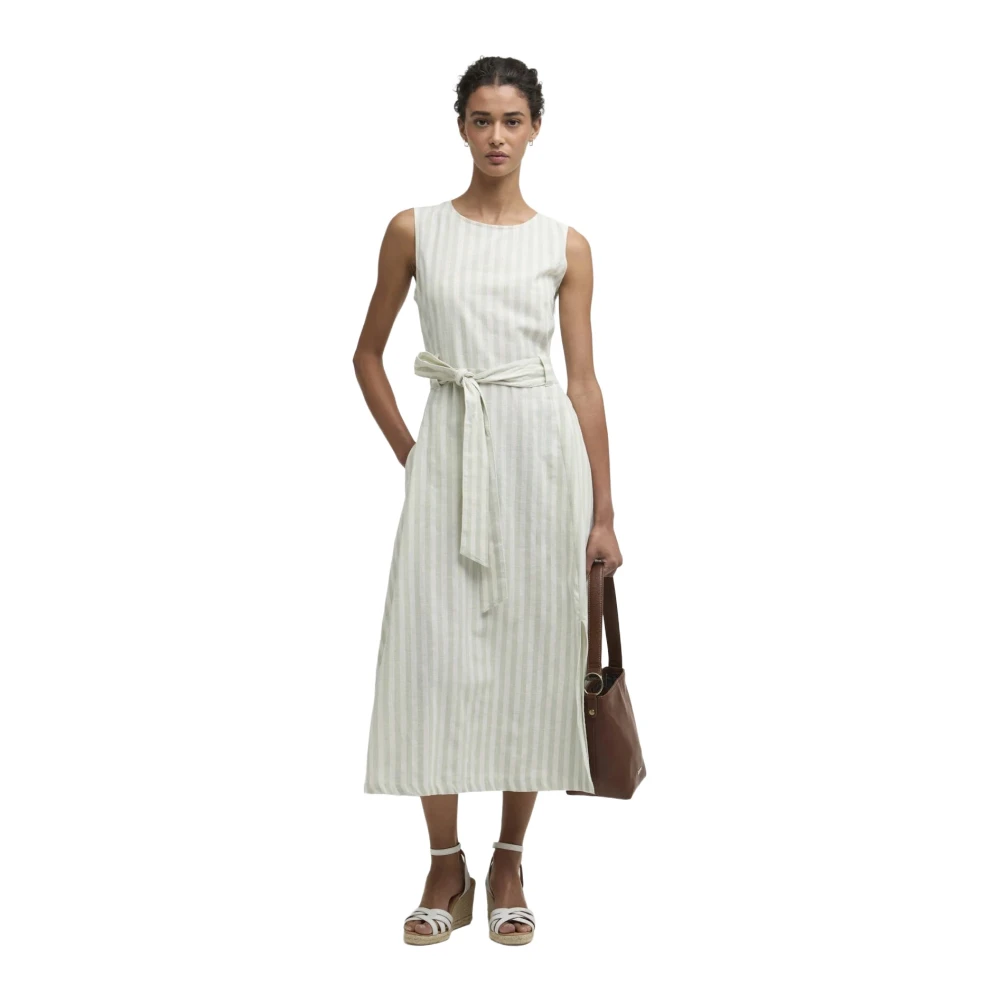 Barbour Multicolor Midi Dresses, Female, M, Inez Striped Midi Dress