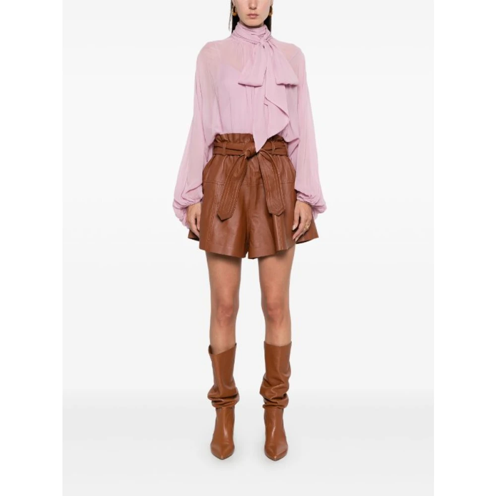 Zimmermann Paarse Strik Hals Vleermuismouw Blouse Purple Dames