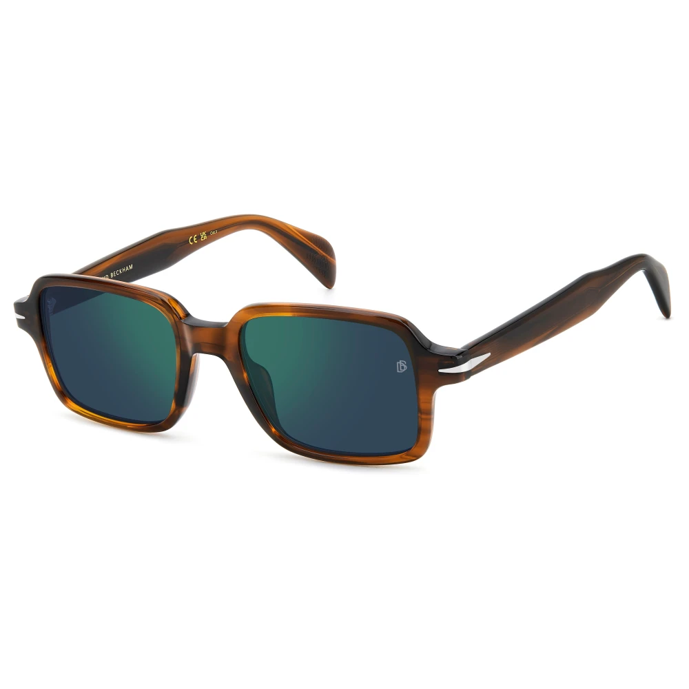 Eyewear By David Beckham Brown Sunglasses, Male, 51 Mm, Rectangular Sunglasses With Talisman