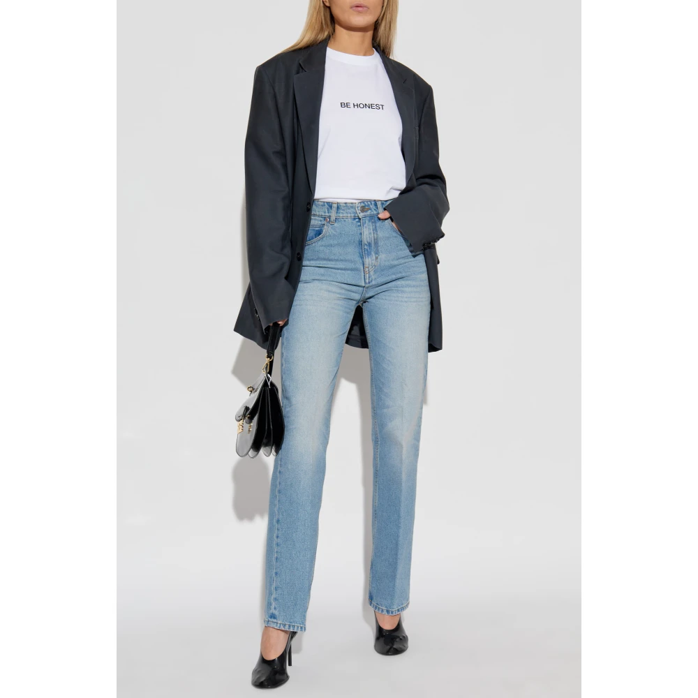 Victoria Beckham Jeans met logo Blue Dames