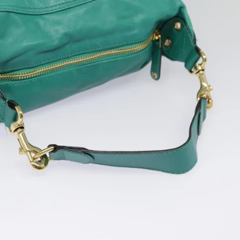 Gucci Vintage Pre-owned Leather shoulder-bags Green Dames