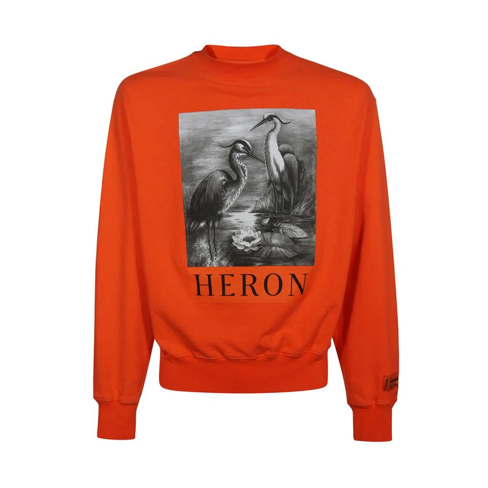 Heron Preston Katoenen Sweatshirt met Logoprint Orange Heren