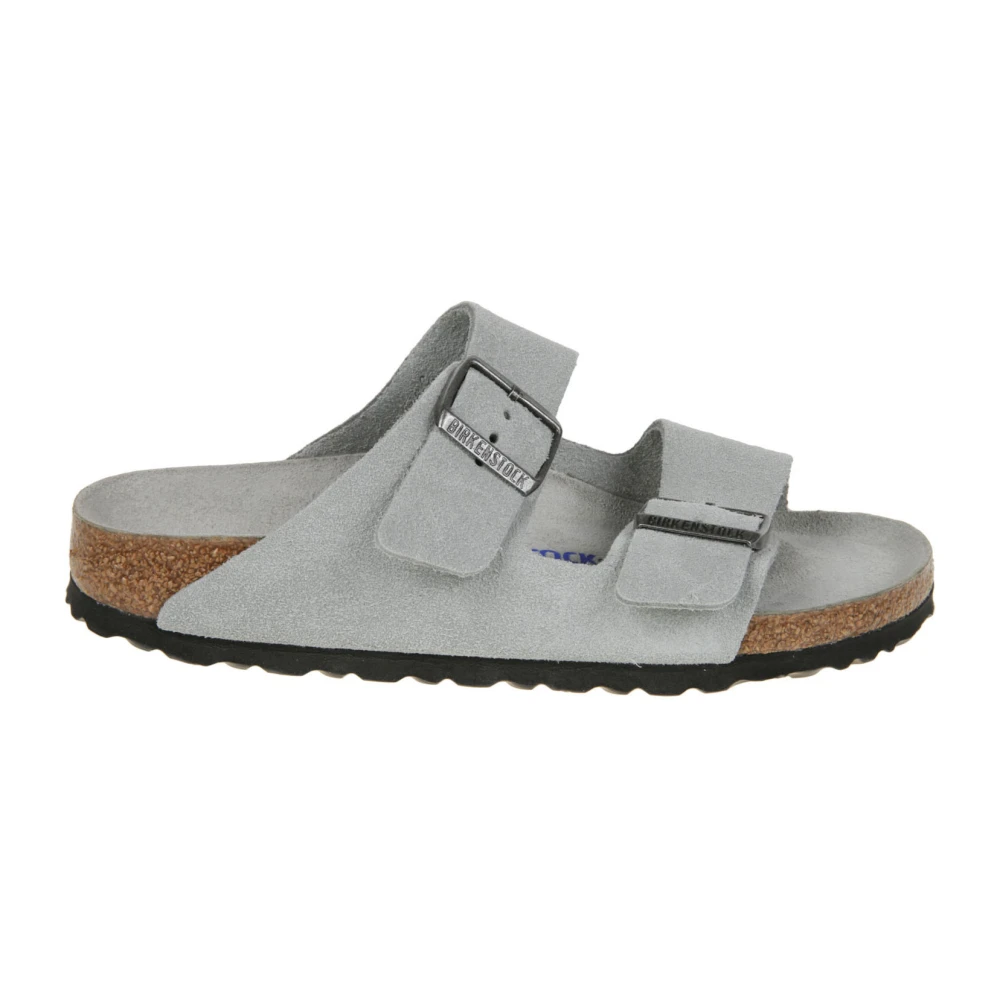 Birkenstock Women's Gray Arizona Sfb Sandals - Sliders - 3 Uk - Shoes