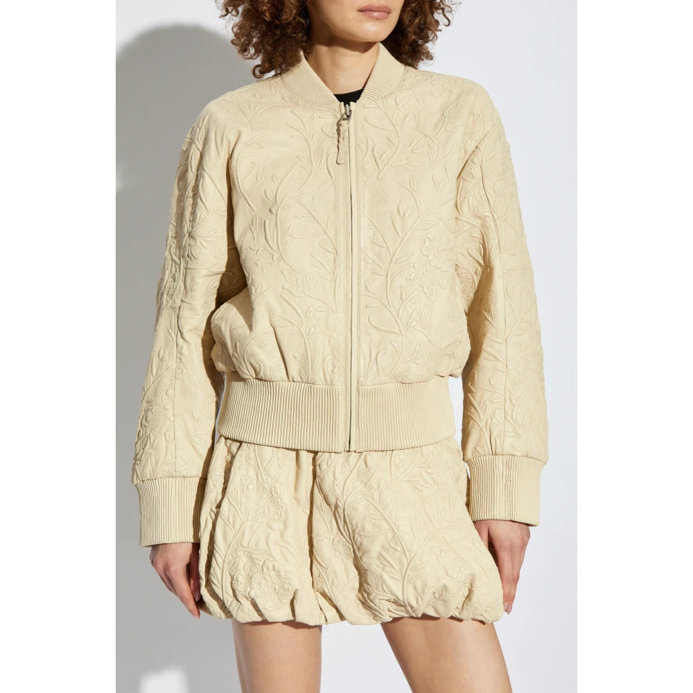 Munthe Leren jas 'Ferril' Beige Dames