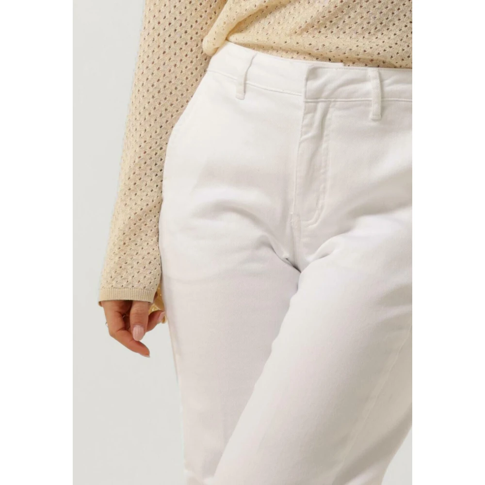 My Essential Wardrobe Witte Straight Leg Jeans Laramw Pant White Dames