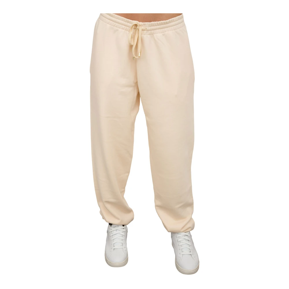 PATRIZIA PEPE Ivoor Broek Elegante Stijl Beige Dames