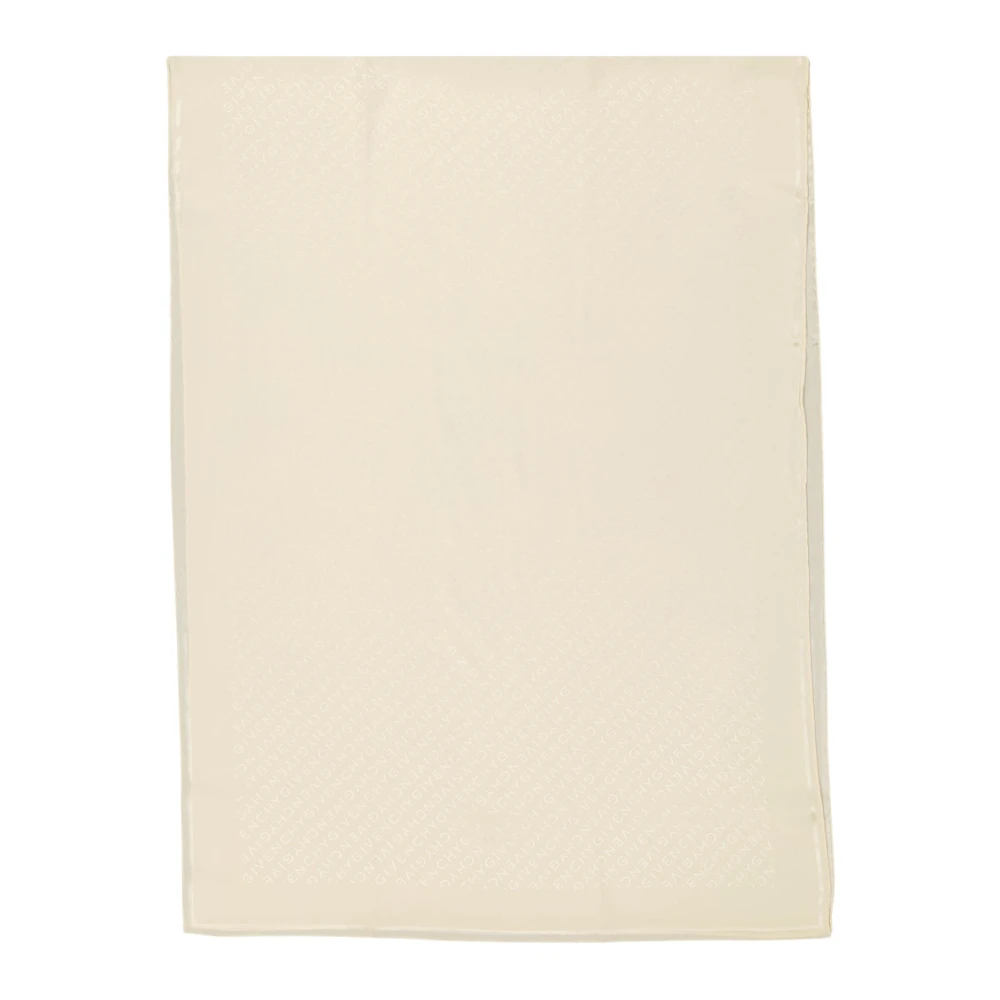 Givenchy Monogram Zijden Sjaal Herfst-Winter Collectie White Dames