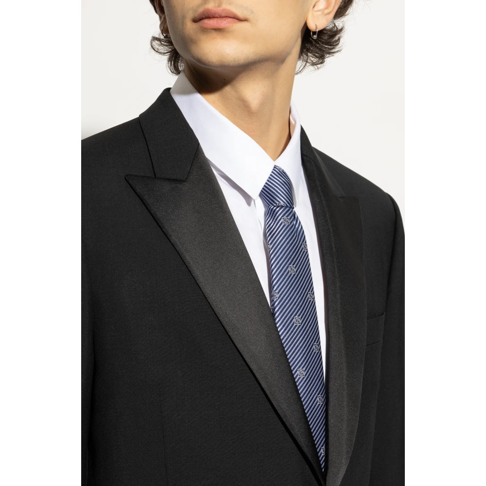 Giorgio Armani Zijden stropdas Blue Heren
