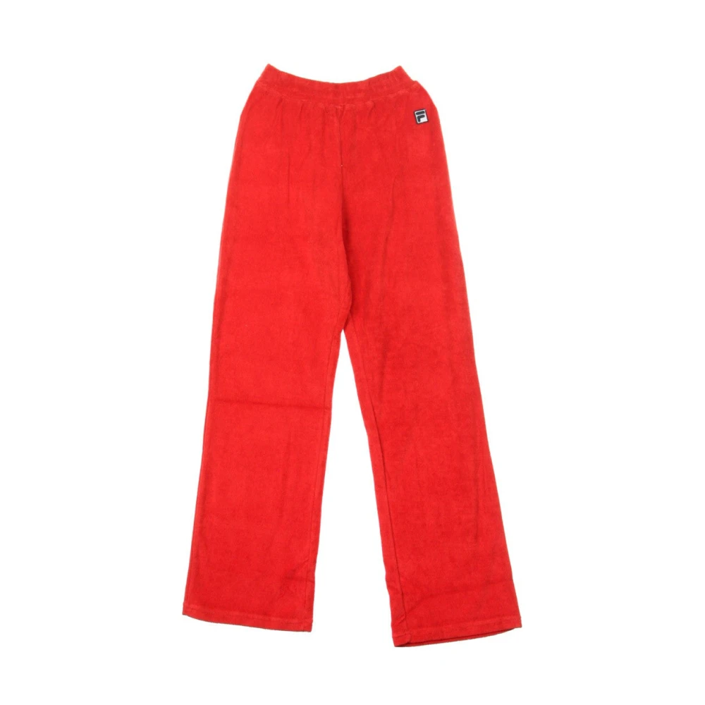 Fila Women's Red Sweatpants, M, Wide Leg Jogging Trousers