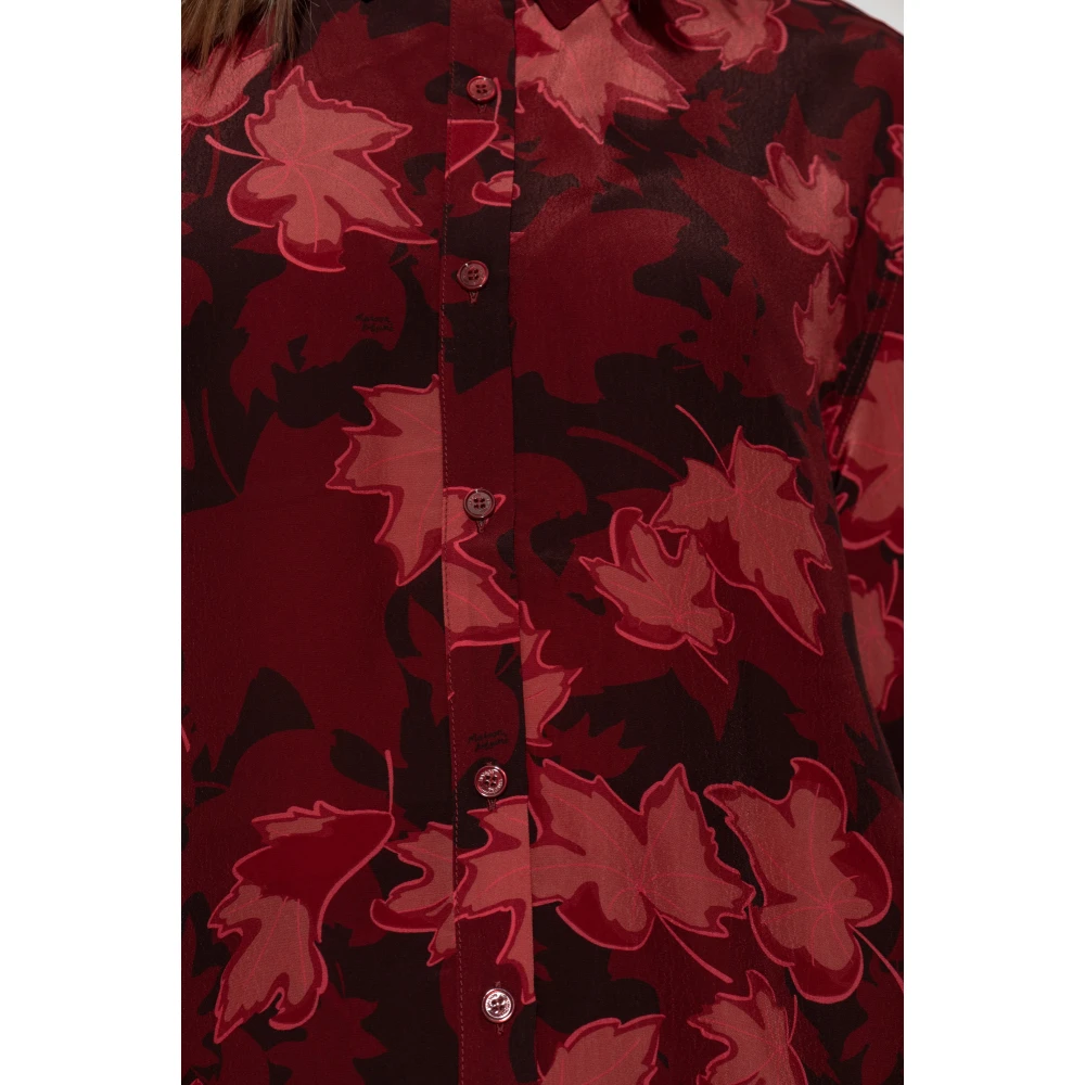Maison Kitsuné Shirt met print Red Dames